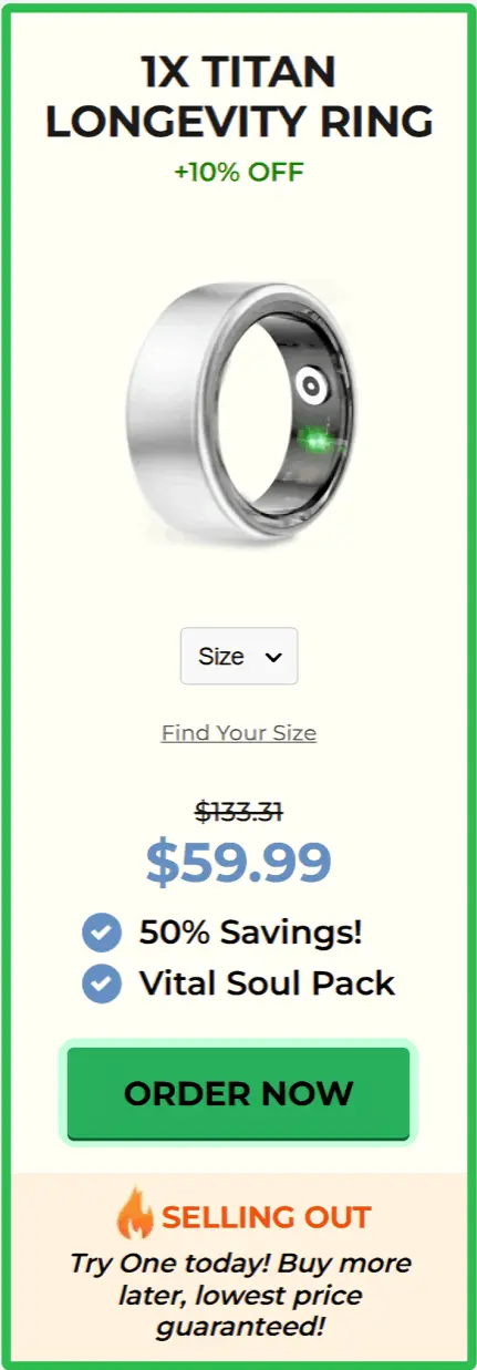 Titan Longevity Ring price 